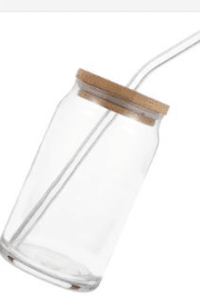 Elegant Ultra Durable Clear Glass Cup with Glass Straw/G-C3/X3