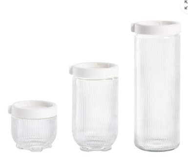 Bailock Glass Food Storage Container Set - 3 Piece/E-A1/X2