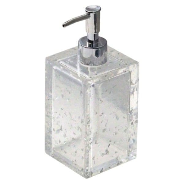Transparent Acrylic Freestanding Light Brown Soap Dispenser -diamond shape