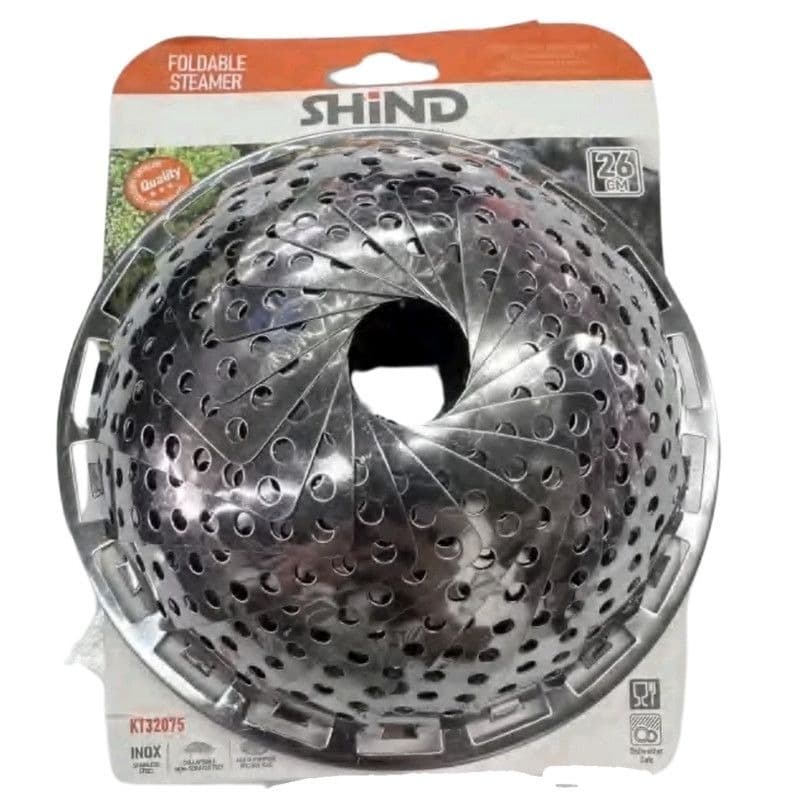 Shind Silver Expandable Stainless Steel Steamer Basket 28cm