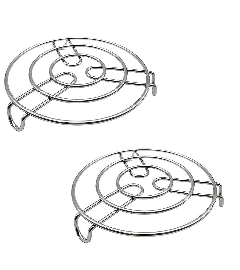 Stainless Steel Trivet Kitchen Hot Pot Holder Steamer Rack Stand