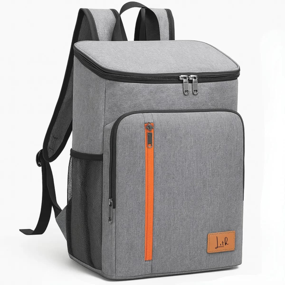 18 Litre Oxford Cloth Insulated Lunch Backpack - Hot & Cold Cooler Bag - Grey