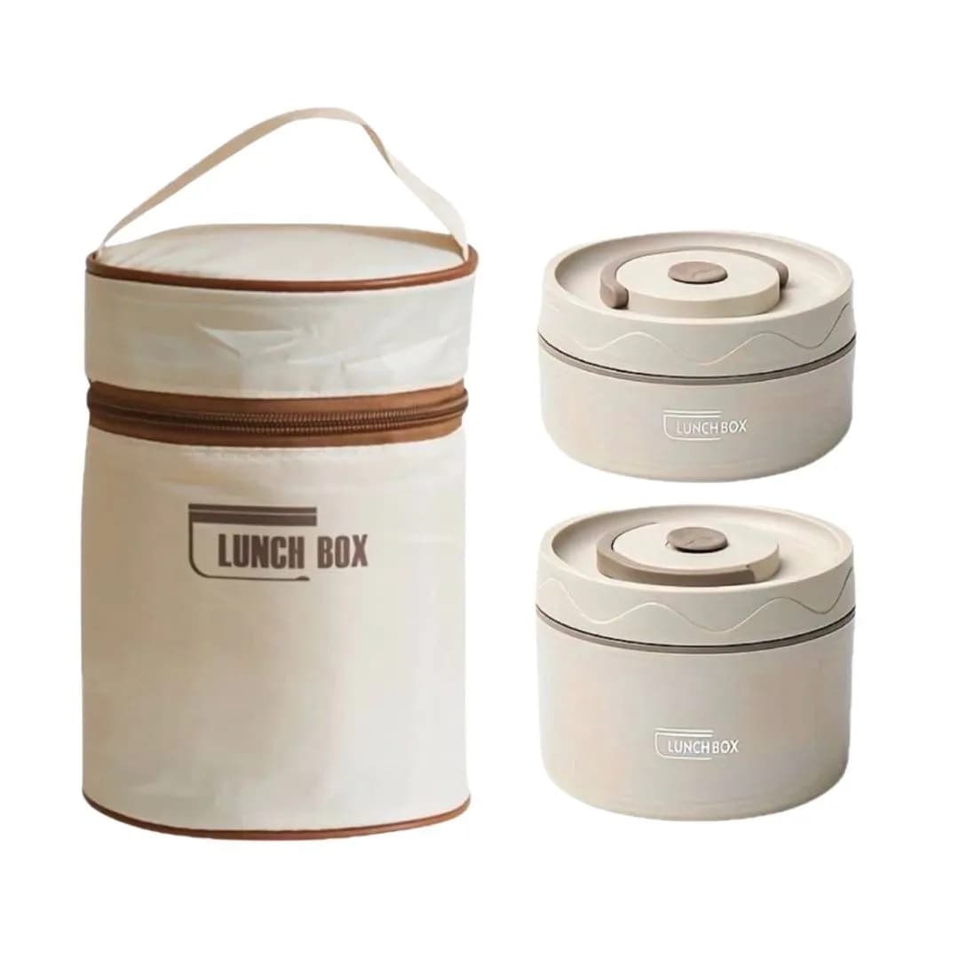 Portable Insulated Lunch Box Set, Lunch Container with Lunch Bag