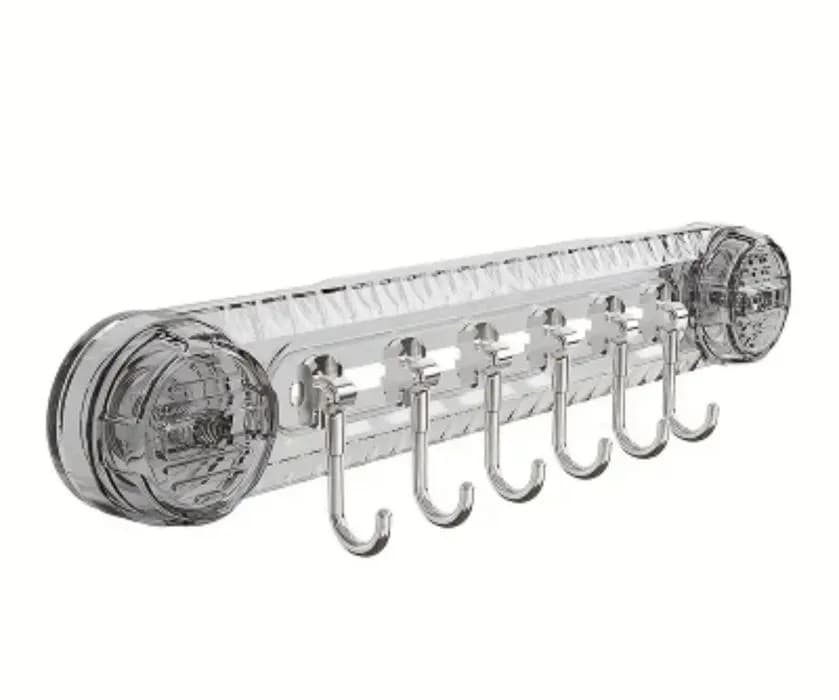 Adjustable Wall-Mounted Tool & Kitchen Utensil Rack with Suction Cups