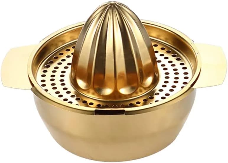 Lemon Juicer Stainless Steel Lemon Squeezer Manual Juicers (Gold)