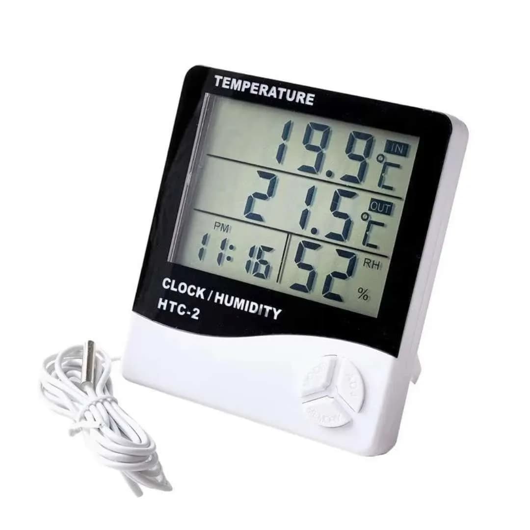Digital LCD Temperature Humidity Hygrometer Thermometer Clock/D-H1/X2