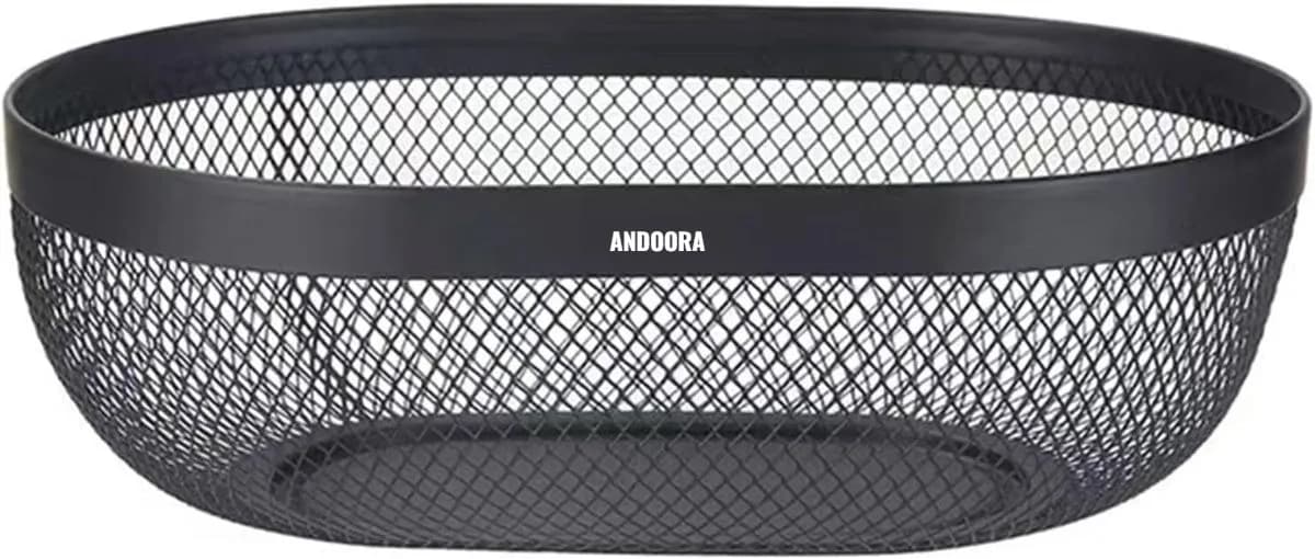 Metal Mesh Storage Basket – Kitchen Fruit and Vegetable Organizer