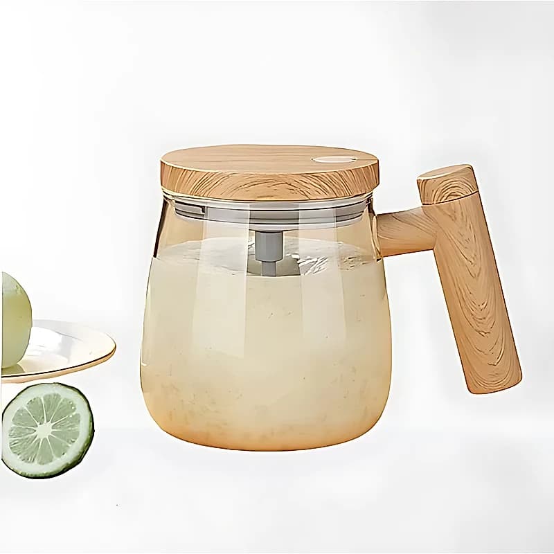 Self Stirring Coffee Mug Electric Mixing Glass Coffee Cup - 400ML