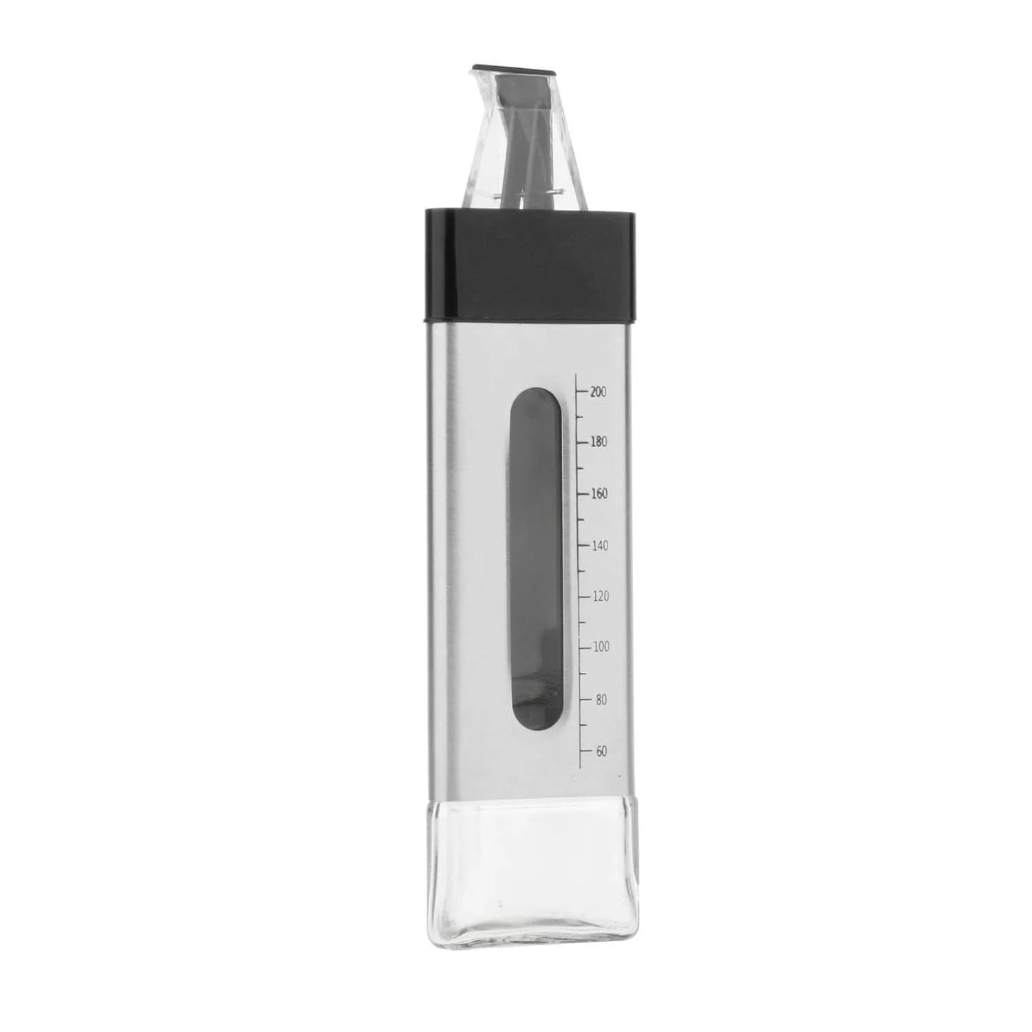 Double Layer Oil Dispenser Bottle - 200ml Glass And Stainless Steel